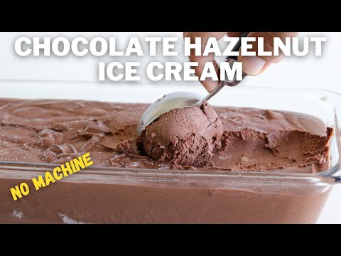 Easy Chocolate Hazelnut Ice Cream | Nutella Ice Cream Recipe