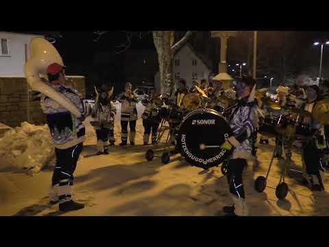 Narrenbaumstellen 2018 in Herrischried mit den Hotzenguggis, Hooriwälder und Dorfbuebe