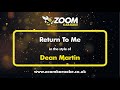 Dean Martin - Return To Me - Karaoke Version from Zoom Karaoke