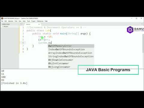 Increment Decrement Operators In Corejava Java Programs With Output Corejava