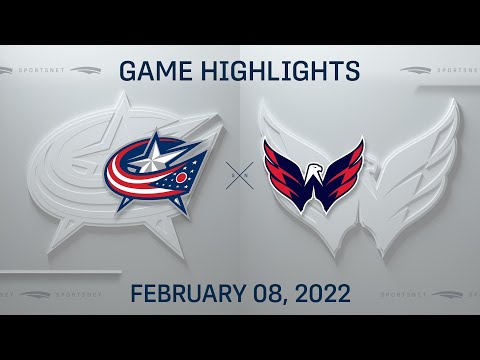 NHL Highlights | Blue Jackets vs. Capitals - Feb. 8, 2022