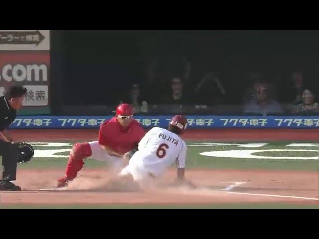 6回裏 イーグルス先制の絶好機も カープ・エルドレッドの好返球に阻まれ先制ならず!! 2014/5/31 E-C