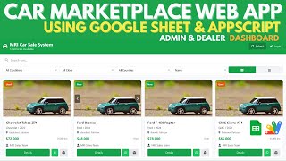 Build a Complete Car Marketplace with Google Sheets & Apps Script | Admin & Dealer dashboard | D43