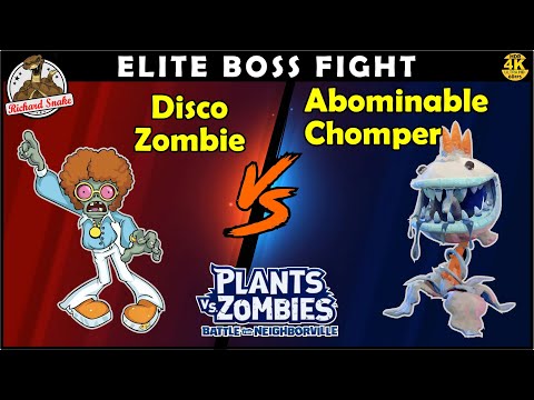 PvZ 3: Battle for Neighborville Disco Zombie vs Abominable Chomper Elite Boss Fight Garden Ops