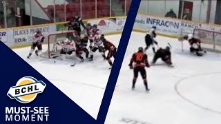 Must See Moment: Josh Dias and Cayden Hamming trade saves at both ends of the rink