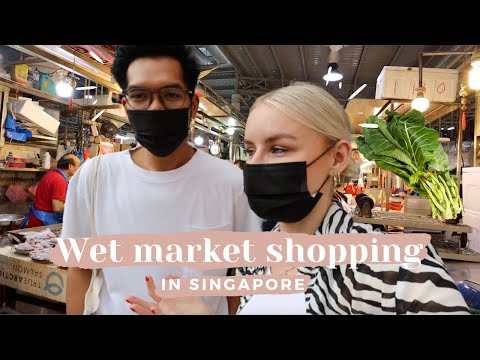 Compras em um mercado úmido de Cingapura como um morador local! + Cozinhe conosco 🇸🇬🥬