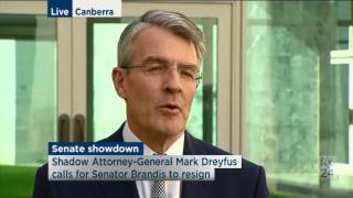 Brandis Vs Gleeson - Mark Dreyfus presser: George Brandis should resign