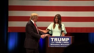 Melania Trump takes campaign stage for the first time