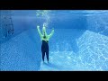 Swimming Underwater With Clothes On Jeans And Sweatshirt