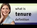 Tenure — meaning of TENURE