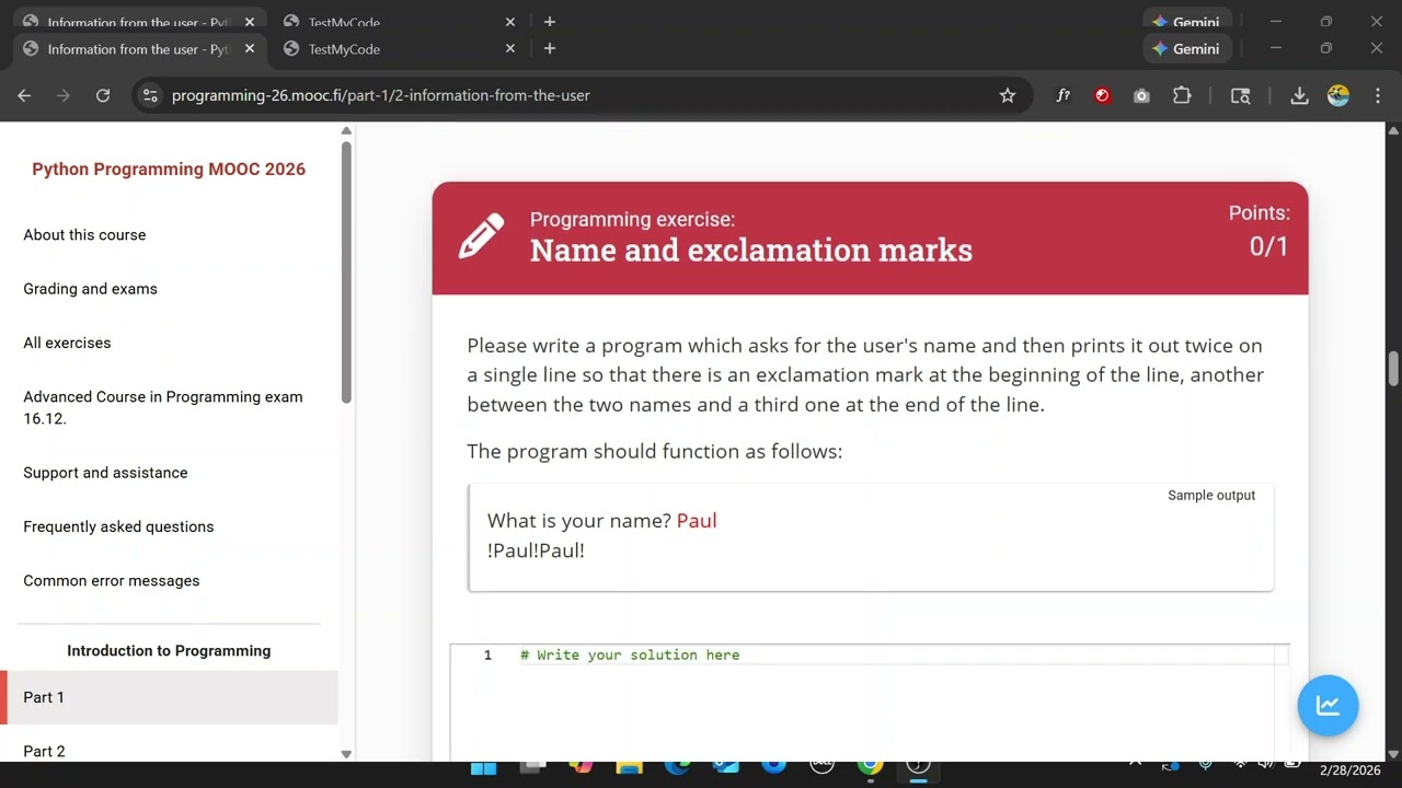 Python Programming MOOC 2026 - Part 1.2