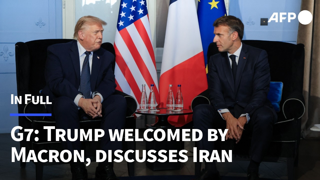 Video | IN FULL: Trump welcomed to G7 summit by Macron, discusses Iran deal, Ukraine