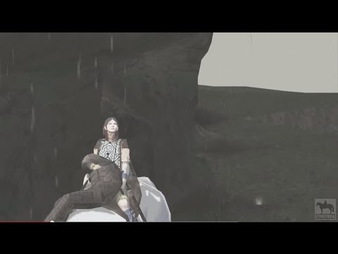 Shadow of the Colossus - Intro cut scene (Rest stop in rain)
