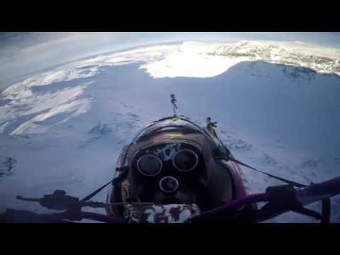 Flying snowmobile - 100% raw GoPro4 footage