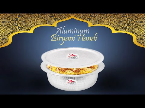 Biryani Handi Jointless Aluminium Cookware Heavy Guage Biryani Handi With Lid (Joint Less)