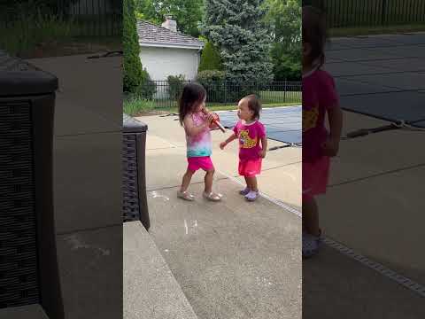 Sister rivalry #cute #toddler #funny #baby #shorts