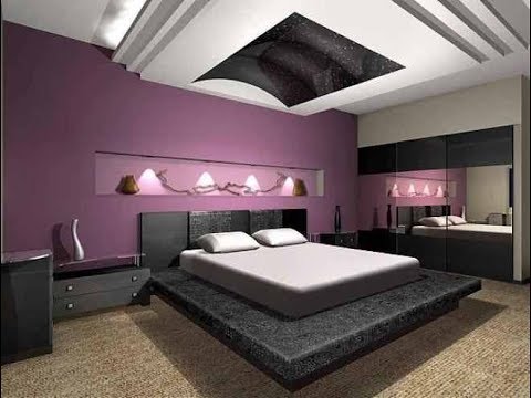ديكورات ودهانات الوان حوائط غرف النوم الحديثة