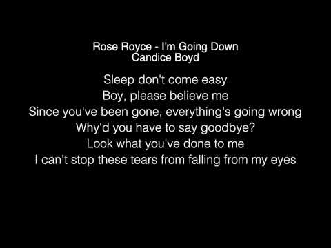 Candice Boyd - I'm Going Down Lyrics (Rose Royce) THE FOUR