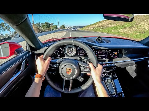 2023 Porsche 911 Turbo S - POV Driving at Porsche Experience Center Los Angeles (Binaural Audio)