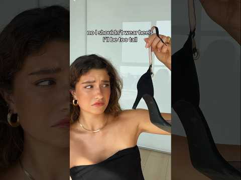 when a TALL girl wears heels…😳 #shorts #confidence