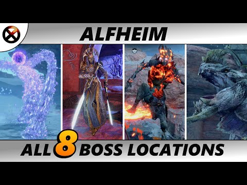 GOD OF WAR RAGNAROK All Alfheim Boss Locations (The Maven, Gravel Belly, Frost Phantom) GoW 5