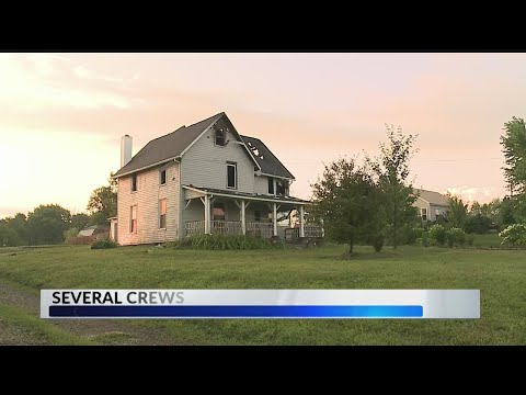 Five fire departments respond to fire in Ellsworth