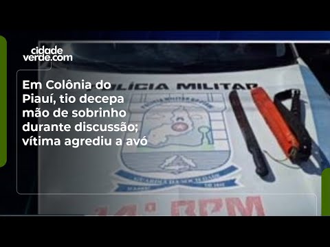 Em Colônia do Piauí, tio decepa mão de sobrinho durante discussão; vítima agrediu a avó