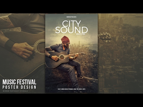 Create a City Sound Music Poster Design In Photoshop CC
