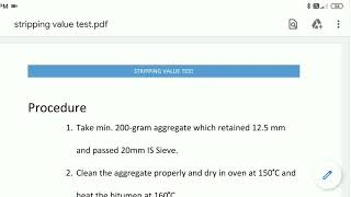 Bitumen Striping test