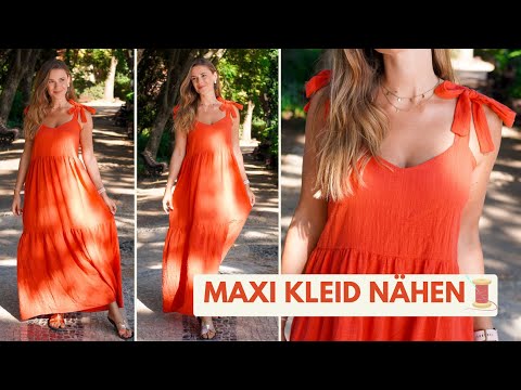 Wunderschönes Maxi Kleid nähen | Anleitung für Anfänger einfach erklärt, ohne Schnittmuster
