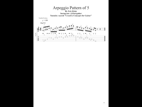 Em7b5 arpeggio pattern of 5