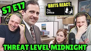 Reacción de chicos británicos HILARANTES a The Office | Temporada 7, Episodio 17 (Threat Level Mi...