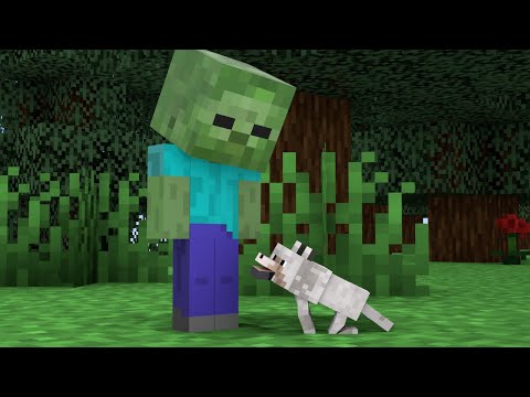 Monster Life : Baby Zombies and Dog Life - Emotion Story - Minecraft Animation