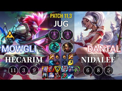 VIT Mowgli Hecarim vs Dantal Nidalee Jungle - KR Patch 11.3