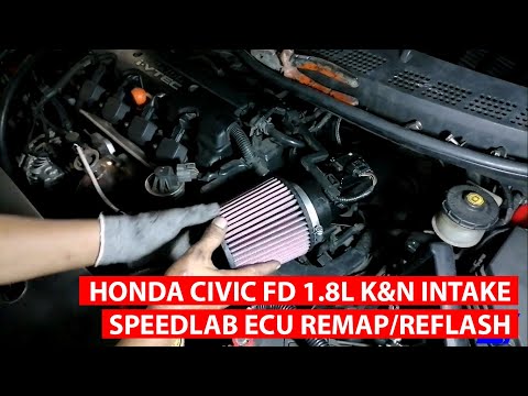 Honda Civic FD 1.8L K&N Intake Installation and SpeedLab ECU Remap