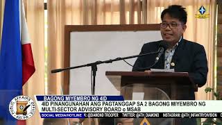 4ID pinangunahan ang pagtanggap sa 2 bagong mitembro ng Multi-Sector Advisory Board o MSAB