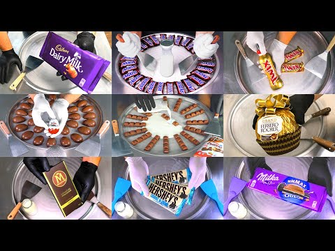 Best Chocolate Ice Cream Rolls Compilation 🍫 So Satisfying (ASMR)