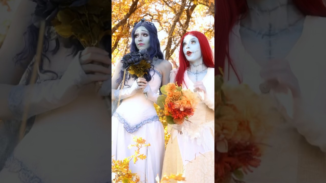 “Look like your husband just got home” 🎃🦋🍁 - Corpse Bride and wedding Sally w/ @halcybella ✨