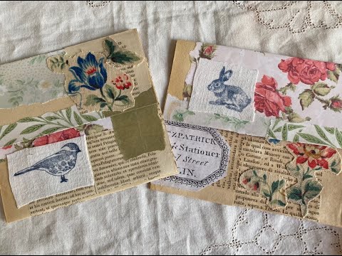 #The100DayProject | Day 76 : Book page envelopes | Inspired by : a fabric