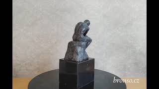 Myslitel – Le Penseur – Rodin – bronzová socha, klasická umělecká dekorace