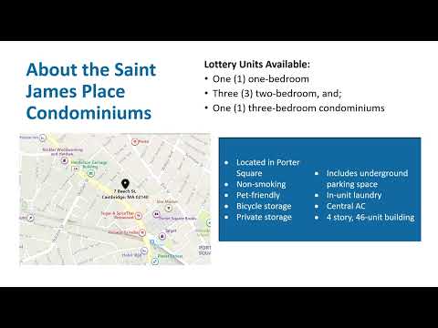 City of Cambridge Homebuyer Lottery Overview