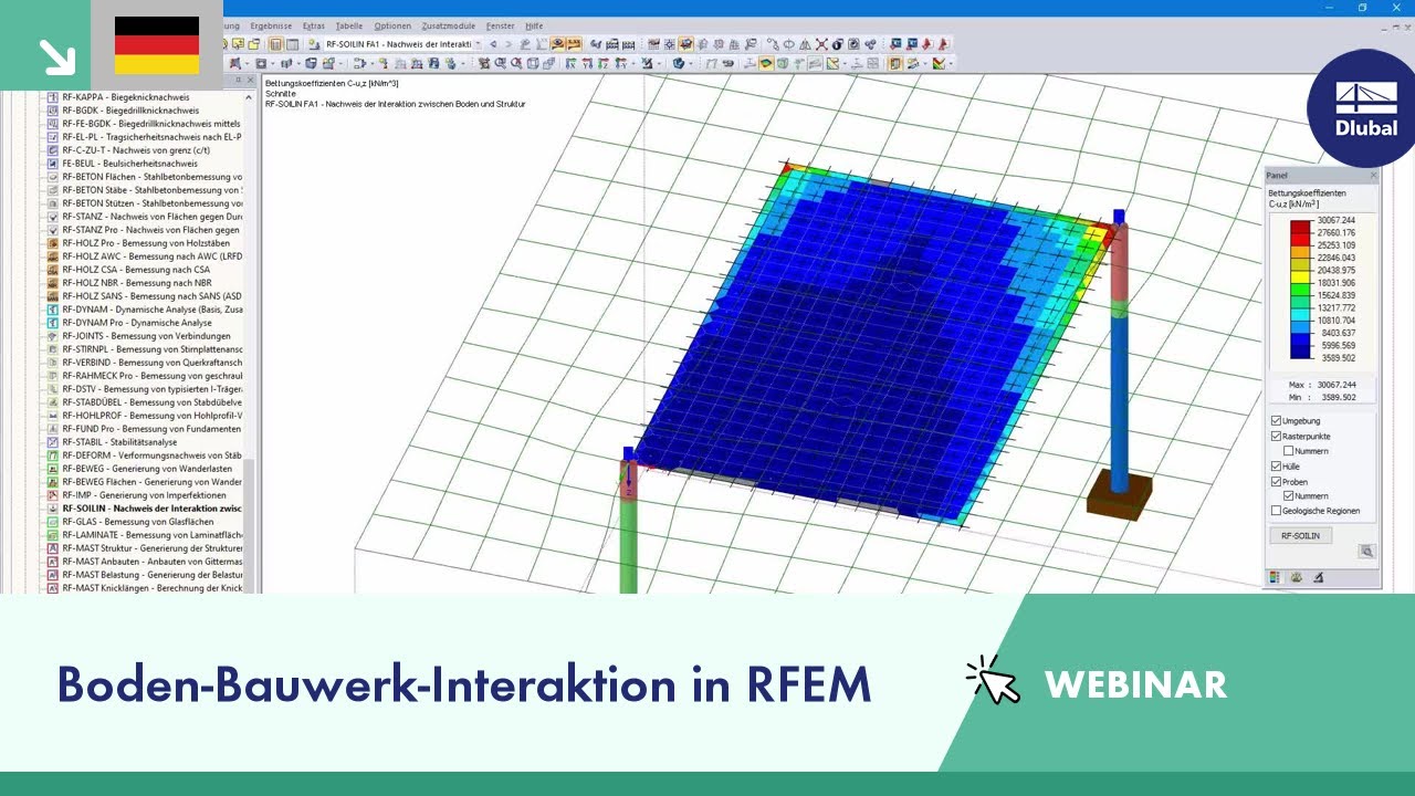 Boden-Bauwerk-Interaktion in RFEM