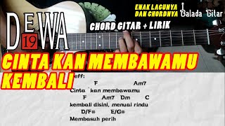 Download lagu Tutorial Chord Gitar Dewa 19 - Cinta Kan Membawamu Kembali | Verse dan Reff mp3