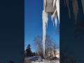 3 Foot Large Icicle Crash! #shorts #icicles #icicle 4k
