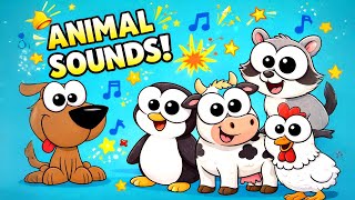 🎵Animal Sounds Song for Kids | Learn Animals Sounds & Movements | Fun Kids Animation 🐶