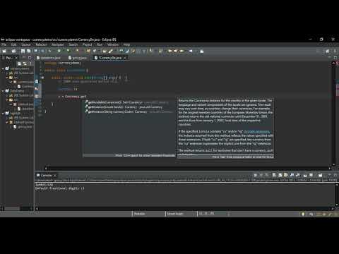 Java Eclipse Program To Demonstrate Currency Symbol In Eclipse