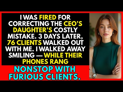 Fired for Correcting the CEO’s Daughter — 76 Clients Followed Me Out Three Days Later.