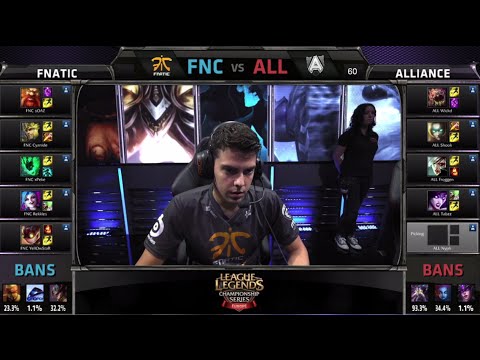 Fnatic vs Alliance | S4 EU LCS Summer 2014 Week 10 Day 1 | FNC vs ALL W10D1 G3 Full Game HD