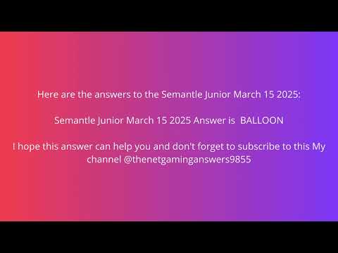 Semantle Junior