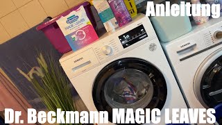 Waschen mit Dr. Beckmann MAGIC LEAVES Waschmittel-Blätter Color Schnell-Mix Siemens iQ500 Anleitung